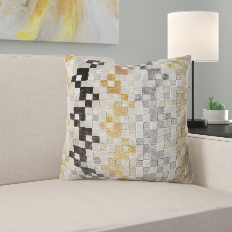 Scatter Box Puzzle Feathers Geometric Square Scatter Cushion With